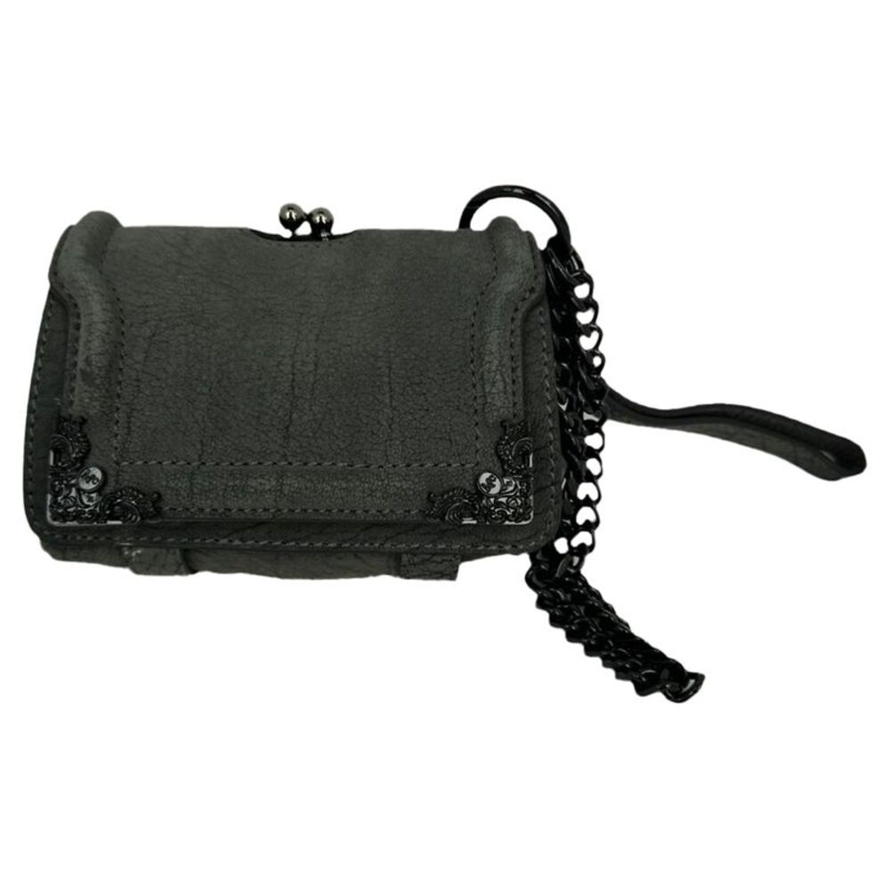 Alexander Mcqueen Chain Flap Shoulder Bag in Grey Leather
